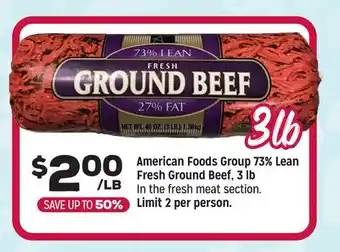 Grocery Outlet American Foods Group 73% Lean Fresh Ground Beef offer