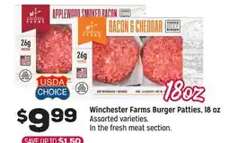 Grocery Outlet Winchester Farms Burger Patties, 18 oz offer