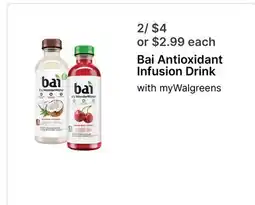 Walgreens Bai Antioxidant Infusion Drink offer