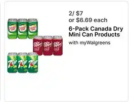 Walgreens Canada Dry Mini Can Products offer