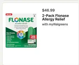 Walgreens 2-Pack Flonase Allergy Relief offer