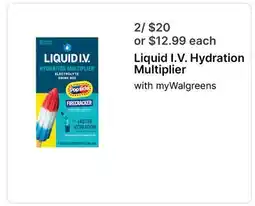Walgreens Liquid I.V. Hydration Multiplier offer