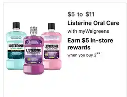 Walgreens Listerine Oral Care offer