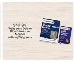 Walgreens Walgreens Deluxe Blood Pressure Monitor offer