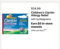 Walgreens Children's Claritin Allergy Relief offer