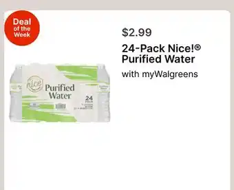 Walgreens 24-Pack Nice! Purified Water offer