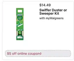 Walgreens Swiffer Duster or Sweeper Kit offer