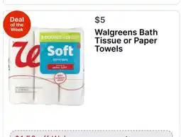 Walgreens Walgreens Bath Tissue or Paper Towels offer
