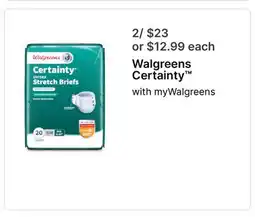 Walgreens Walgreens Certainty offer