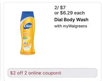 Walgreens Dial Body Wash offer