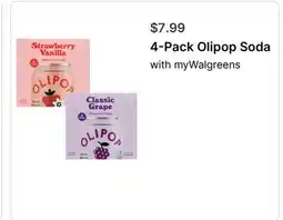 Walgreens 4-Pack Olipop Soda offer