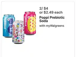 Walgreens Poppi Prebiotic Soda offer