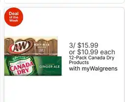 Walgreens 12-Pack Canada Dry Products offer