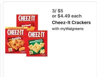 Walgreens Cheez-It Crackers offer