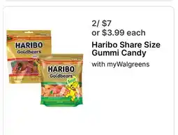 Walgreens Haribo Share Size Gummi Candy offer