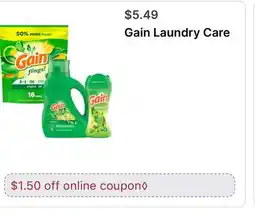 Walgreens Gain Laundry Care offer