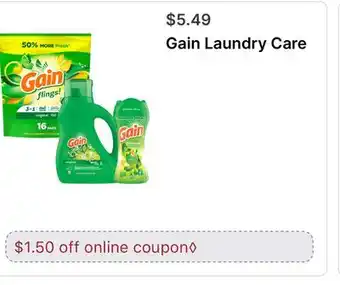 Walgreens Gain Laundry Care offer