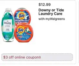 Walgreens Downy or Tide Laundry Care offer