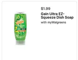 Walgreens Gain Ultra EZ-Squeeze Dish Soap offer