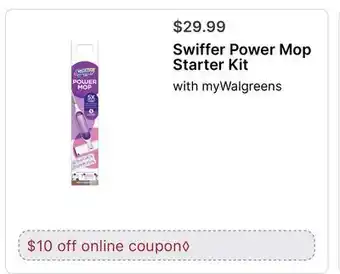 Walgreens Swiffer Power Mop Starter Kit offer