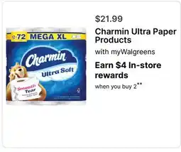 Walgreens Charmin Ultra Paper Products offer