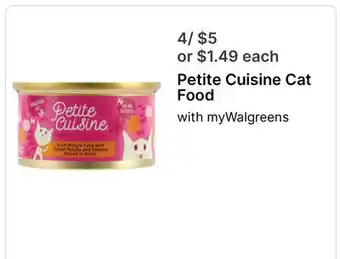 Walgreens Petite Cuisine Cat Food offer