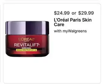Walgreens L' Oréal Paris Skin Care offer