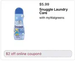 Walgreens Snuggle Laundry Care with myWalgreens offer