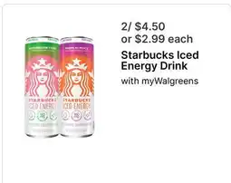 Walgreens Starbucks Iced Energy Drink offer