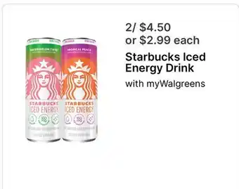 Walgreens Starbucks Iced Energy Drink offer