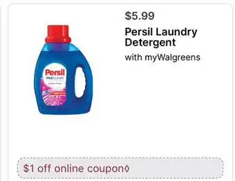 Walgreens Persil Laundry Detergent offer