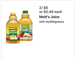 Walgreens Mott's Juice offer