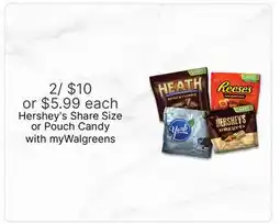 Walgreens Hershey's Share Size or Pouch Candy offer