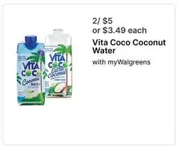Walgreens Vita Coco Coconut Water offer