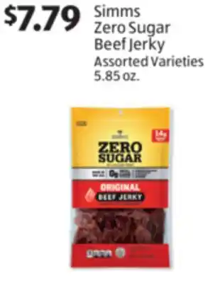 Aldi Simms Zero Sugar Beef Jerky offer