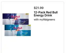 Walgreens Red Bull Energy Drink, 12 - Pack offer