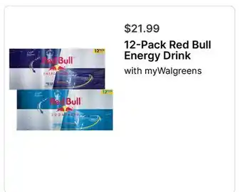 Walgreens Red Bull Energy Drink, 12 - Pack offer