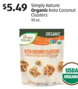 Aldi Simply Nature Organic Keto Coconut Clusters offer