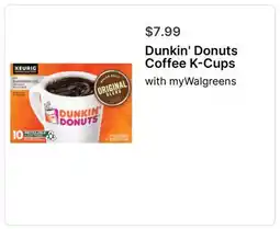 Walgreens Dunkin' Donuts Coffee K-Cups offer