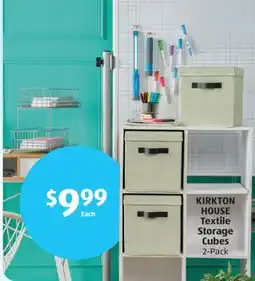 Aldi KIRKTON HOUSE Textile Storage Cubes 2-Pack offer