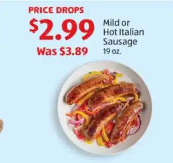 Aldi Mild or Hot Italian Sausage offer