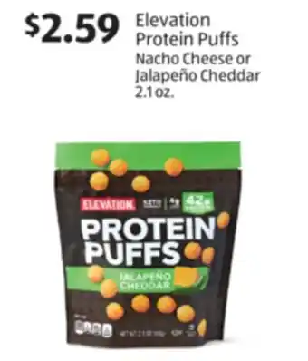Aldi Elevation Protein Puffs Nacho Cheese or Jalapeño Cheddar offer
