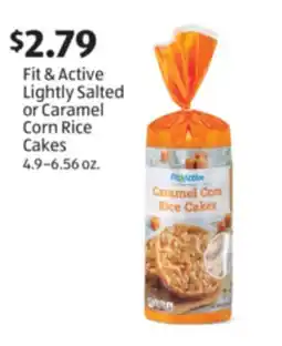 Aldi Fit & Active Lightly Salted or Caramel Corn Rice Cakes offer