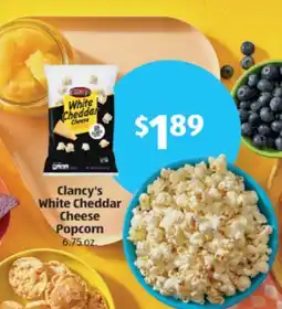 Aldi Clancy's White Cheddar Cheese Popcorn offer