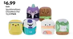 Aldi Squishmallows ChewMees Pet Toy 2-Pack offer