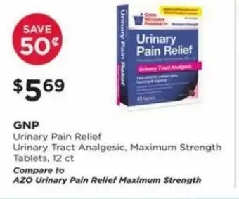 Good Neighbor Pharmacy Gnp Urinary Pain Relief Urinary Tract Analgesic Maximum Strength Tablets offer