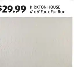 Aldi KIRKTON HOUSE 4' x 6' Faux Fur Rug offer