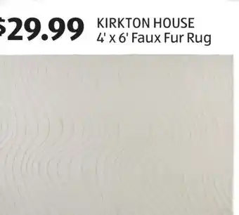 Aldi KIRKTON HOUSE 4' x 6' Faux Fur Rug offer