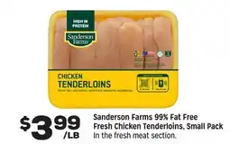 Grocery Outlet Sanderson Farms 99% Fat Free Fresh Chicken Tenderloins Small Pack offer