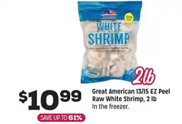 Grocery Outlet Great American 13/15 EZ Peel Raw White Shrimp, 2 lb offer
